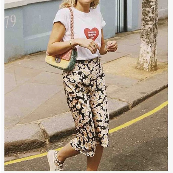 NWOT KEASMTO Black Sunflower Floral Retro Midi - Picture 1 of 10